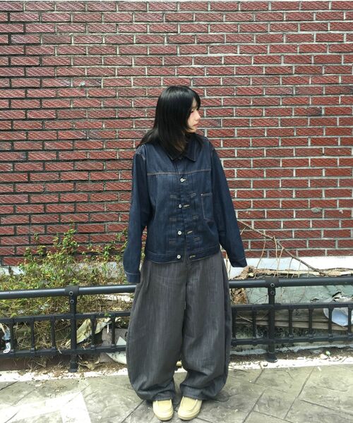 XERO（ゼロ）の「ウォッシュドクロップジャケット [インディゴ]（デニムジャケット・レディース・その他・LARGE/MEDIUM）」の3枚目の写真