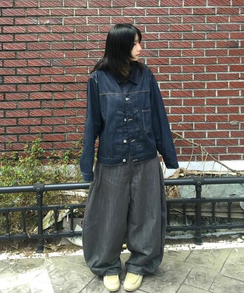 XERO（ゼロ）の「ウォッシュドクロップジャケット [インディゴ]（デニムジャケット・レディース・その他・LARGE/MEDIUM）」の4枚目の写真