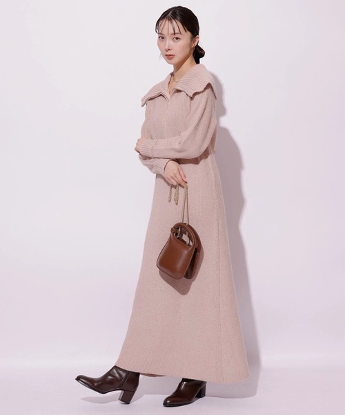 ハーフジップニットワンピース（ワンピース）｜Mystrada（マイ