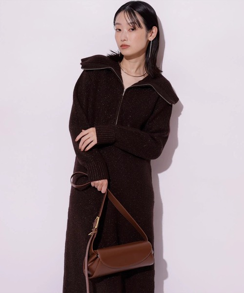 ハーフジップニットワンピース（ワンピース）｜Mystrada（マイ