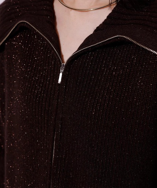 【新品】Mystrada マイストラーダ ジップカラーニットロングワンピース M 新品】Mystrada マイストラーダ ジップカラーニットロングワンピース M