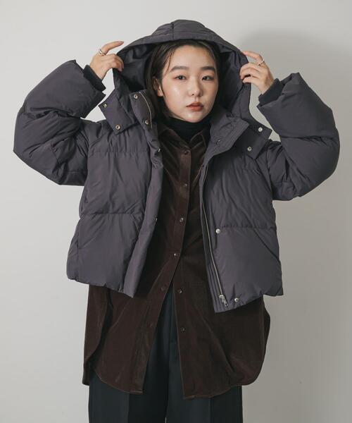 セール】フーデット2wayショートダウン（ダウンジャケット/コート