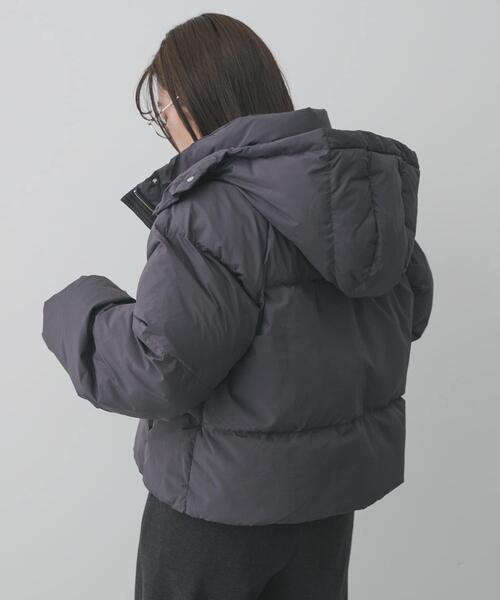 SENSE OF PLACE by URBAN RESEARCH（センスオブプレイスバイアーバンリサーチ）の「フーデット2wayショートダウン（ダウンジャケット/コート・レディース・チャコールグレー/ブラウン/オフホワイト・ONE）」の21枚目の写真