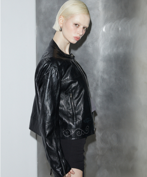 ROSEFRANTZ（ロゼフランツ）の「Studded Wave Leather Jacket [Black]（その他アウター・レディース・ブラック・OS）」の5枚目の写真