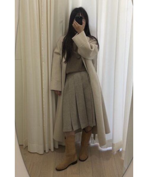 LINGSEOUL（リングソウル）の「wool pintuck skirt-ash brown（スカート・レディース・その他・SMALL/MEDIUM）」の9枚目の写真