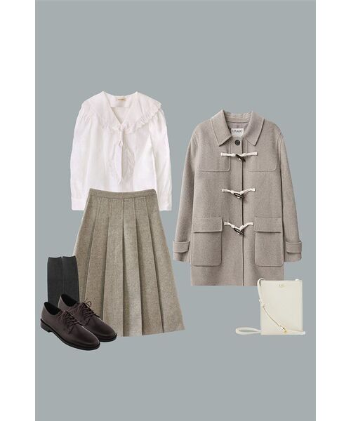 LINGSEOUL（リングソウル）の「wool pintuck skirt-ash brown（スカート・レディース・その他・SMALL/MEDIUM）」の10枚目の写真