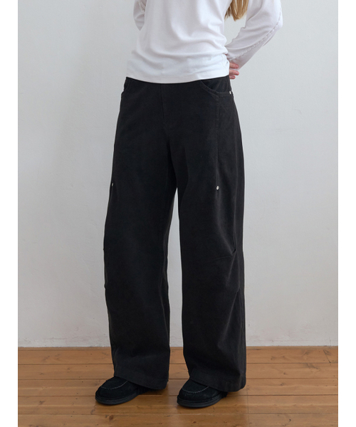 Kijun(キジュン)の「Pleated Knee Wide Pants Black(その他パンツ・レディース・その他・SMALL/MEDIUM)」の4枚目の写真