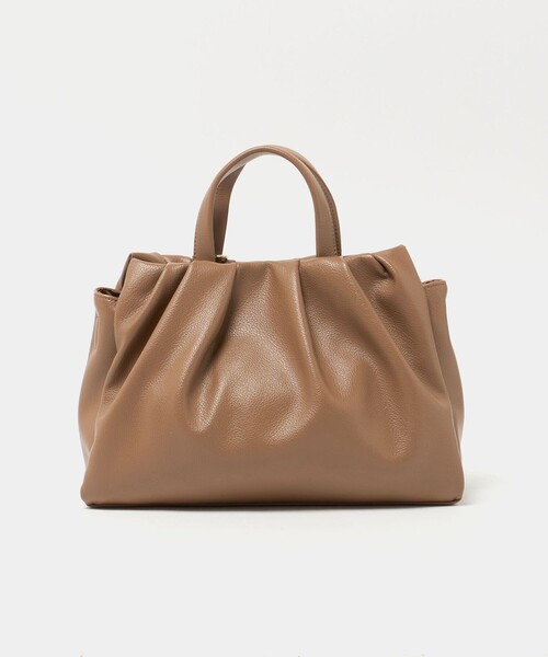 green label relaxing（グリーンレーベルリラクシング）の「タック トートバッグ（トートバッグ・レディース・オフホワイト/ブラウン系/ブラック・FREE）」の11枚目の写真