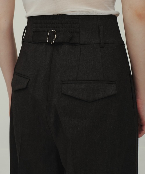 CITY TOKYO（シティトウキョウ）の「High Waist Trousers/ハイウエストトラウザー/ワイドパンツ（その他パンツ・レディース・チャコールグレー/ブラック・1/2）」の15枚目の写真