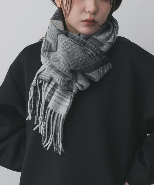 セール】チェックフリンジストール（マフラー）｜SENSE OF PLACE by