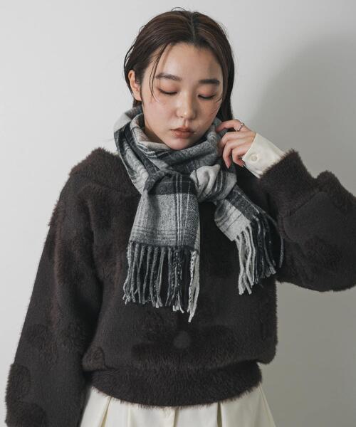 セール】チェックフリンジストール（マフラー）｜SENSE OF PLACE by