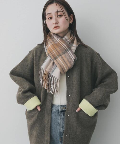 SENSE OF PLACE by URBAN RESEARCH（センスオブプレイスバイアーバンリサーチ）の「チェックフリンジストール（マフラー・レディース・その他1/その他2/その他3・ONE）」の14枚目の写真