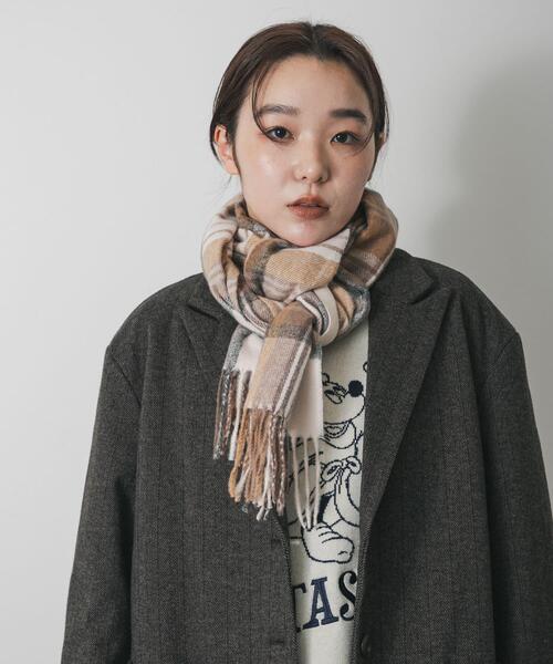 SENSE OF PLACE by URBAN RESEARCH（センスオブプレイスバイアーバンリサーチ）の「チェックフリンジストール（マフラー・レディース・その他1/その他2/その他3・ONE）」の16枚目の写真