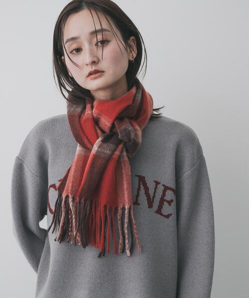 SENSE OF PLACE by URBAN RESEARCH（センスオブプレイスバイアーバンリサーチ）の「チェックフリンジストール（マフラー・レディース・その他1/その他2/その他3・ONE）」の10枚目の写真