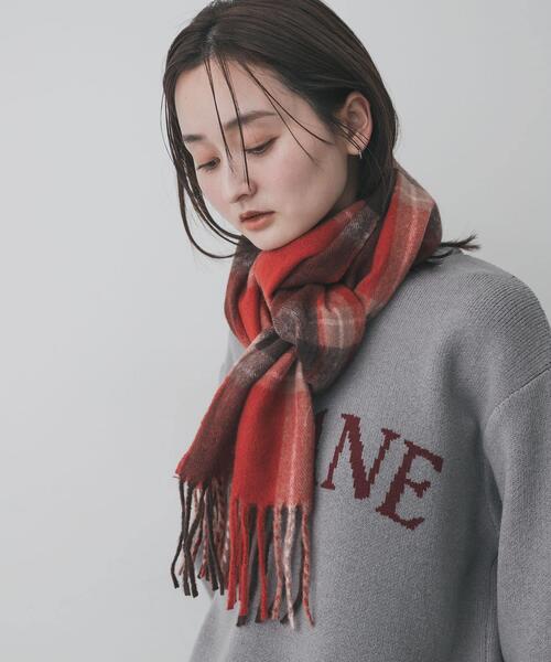 SENSE OF PLACE by URBAN RESEARCH（センスオブプレイスバイアーバンリサーチ）の「チェックフリンジストール（マフラー・レディース・その他1/その他2/その他3・ONE）」の11枚目の写真