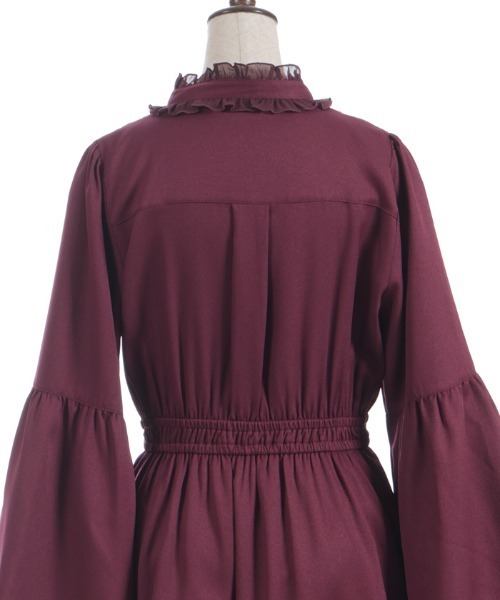 ジャボブローチ付ロングワンピース（ワンピース）｜axes femme