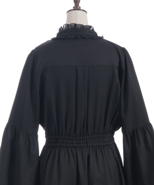 フォクシー　黒 長袖ひざ丈ワンピース 25818-ACHAZ609 フォクシー黒 長袖ひざ丈ワンピース 25818-ACHAZ609