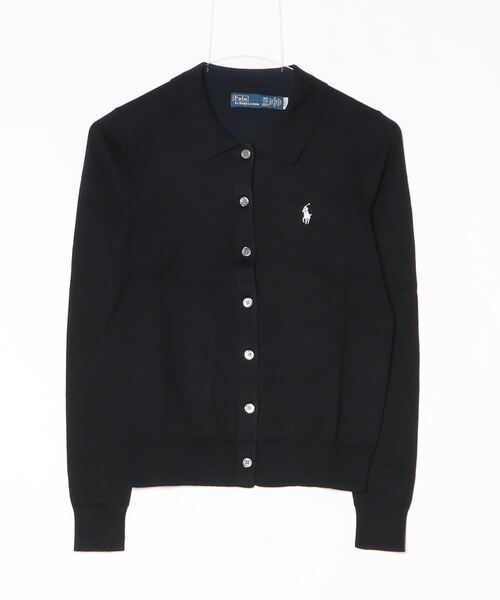 POLO RALPH LAUREN(ポロ ラルフ ローレン)の「ポロカラー ボタンド カーディガン(カーディガン/ボレロ・レディース・ブラック系1・S/XXS/XS/XL/M/L)」の5枚目の写真