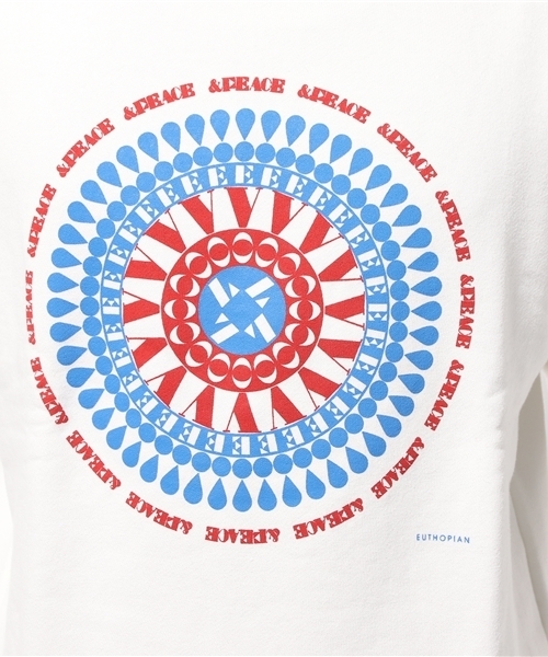 OUTLET（アウトレット）の「【Ciaopanic】LOVEPEACE丸ロゴ（Tシャツ/カットソー・メンズ・オフホワイト/グレー・MEDIUM/LARGE）」の7枚目の写真
