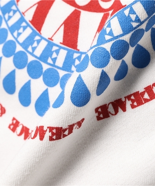 OUTLET（アウトレット）の「【Ciaopanic】LOVEPEACE丸ロゴ（Tシャツ/カットソー・メンズ・オフホワイト/グレー・MEDIUM/LARGE）」の8枚目の写真
