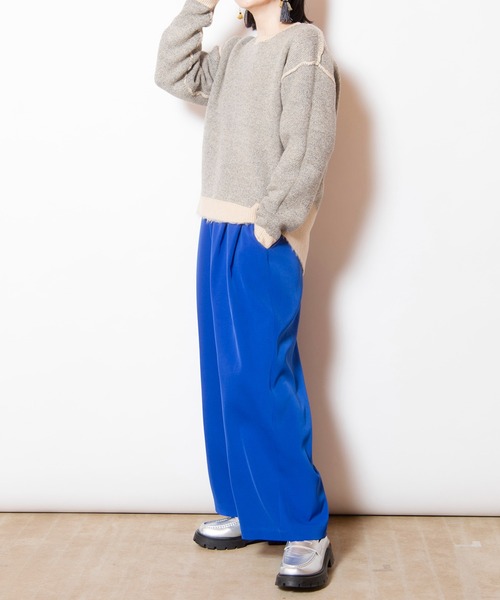 OSMOSIS（オズモーシス）の「タックワイドパンツ（その他パンツ・レディース・ブラック/ブルー/グレー/オレンジ・ONE SIZE）」の7枚目の写真