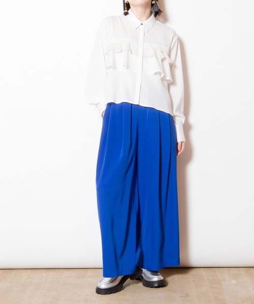 OSMOSIS（オズモーシス）の「タックワイドパンツ（その他パンツ・レディース・ブラック/ブルー/グレー/オレンジ・ONE SIZE）」の10枚目の写真