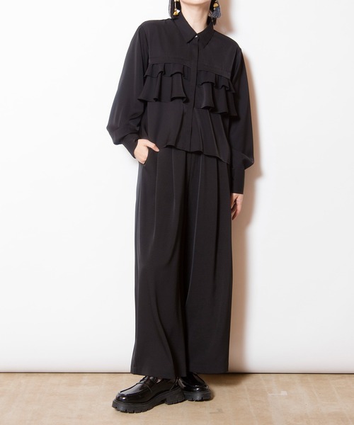 OSMOSIS（オズモーシス）の「タックワイドパンツ（その他パンツ・レディース・ブラック/ブルー/グレー/オレンジ・ONE SIZE）」の22枚目の写真