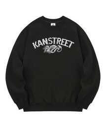 KMB0170 レタリングドラゴン裏起毛スウェットブラック