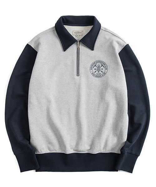 WILD BRICKS(ワイルドブリックス)の「MEC HALF ZIP PULLOVER (grey/navy)(その他トップス・メンズ・その他・MEDIUM/LARGE)」の1枚目の写真