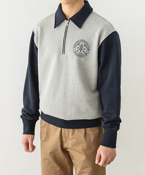 WILD BRICKS(ワイルドブリックス)の「MEC HALF ZIP PULLOVER (grey/navy)(その他トップス・メンズ・その他・MEDIUM/LARGE)」の8枚目の写真