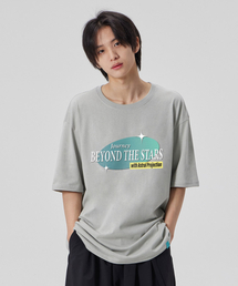 [ビヨンド ザ スターズ] コットン ルーズフィット 半袖 Tシャツ_ダスティミント