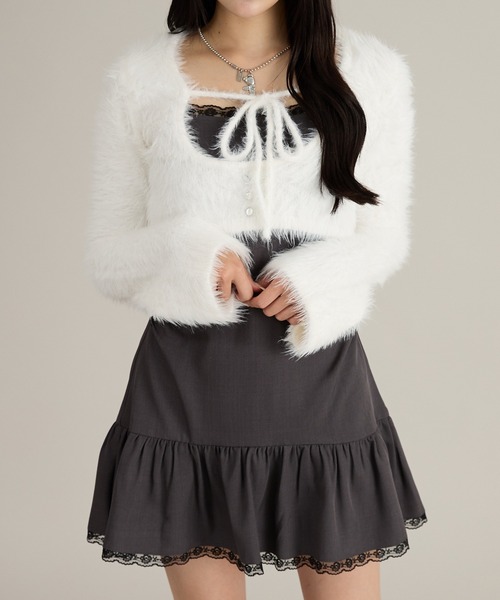 apres jour mignon(アプレジュールミニョン)の「アソートキャミワンピース(ワンピース・レディース・杢グレー/グレー/ブラック系その他2/ボルドー・フリー/LARGE)」の2枚目の写真