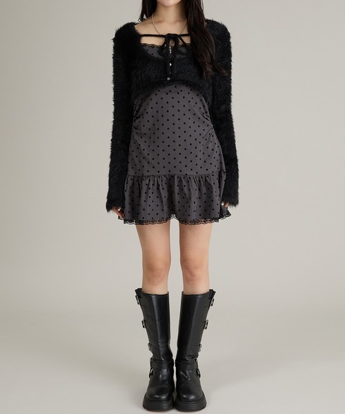 apres jour mignon(アプレジュールミニョン)の「アソートキャミワンピース(ワンピース・レディース・杢グレー/グレー/ブラック系その他2/ボルドー・フリー/LARGE)」の18枚目の写真