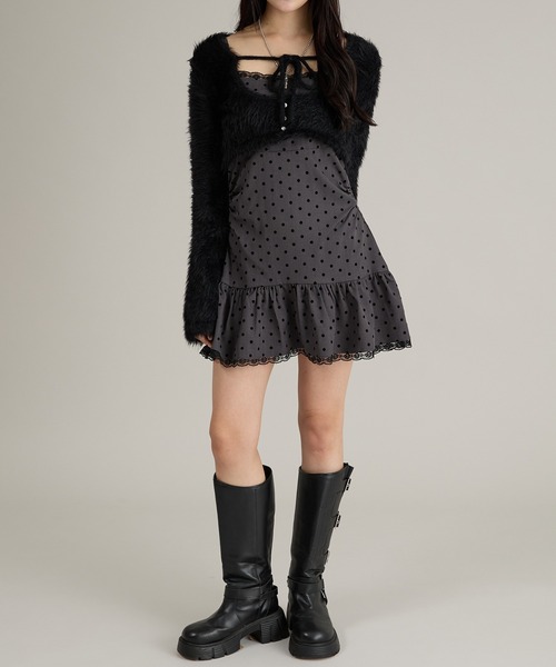 apres jour mignon(アプレジュールミニョン)の「アソートキャミワンピース(ワンピース・レディース・杢グレー/グレー/ブラック系その他2/ボルドー・フリー/LARGE)」の19枚目の写真