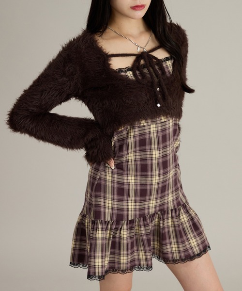 apres jour mignon(アプレジュールミニョン)の「アソートキャミワンピース(ワンピース・レディース・杢グレー/グレー/ブラック系その他2/ボルドー・フリー/LARGE)」の11枚目の写真