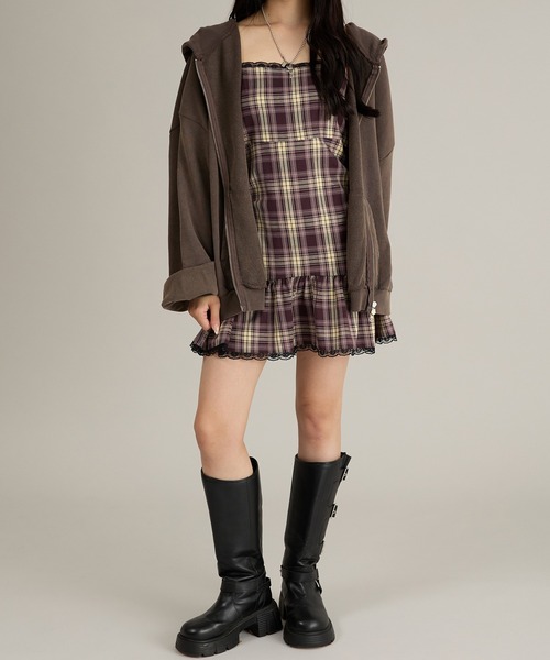 apres jour mignon(アプレジュールミニョン)の「アソートキャミワンピース(ワンピース・レディース・杢グレー/グレー/ブラック系その他2/ボルドー・フリー/LARGE)」の8枚目の写真