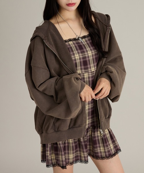 apres jour mignon(アプレジュールミニョン)の「アソートキャミワンピース(ワンピース・レディース・杢グレー/グレー/ブラック系その他2/ボルドー・フリー/LARGE)」の6枚目の写真