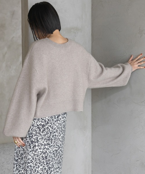 A part by（アパートバイ）の「CNラクーンコンクルーカーディガン（カーディガン/ボレロ・レディース・ブラウン/チャコールグレー/ブルー系その他5/ライトベージュ・FREE）」の16枚目の写真