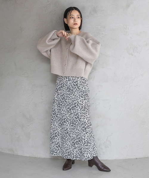 A part by（アパートバイ）の「CNラクーンコンクルーカーディガン（カーディガン/ボレロ・レディース・ブラウン/チャコールグレー/ブルー系その他5/ライトベージュ・FREE）」の9枚目の写真