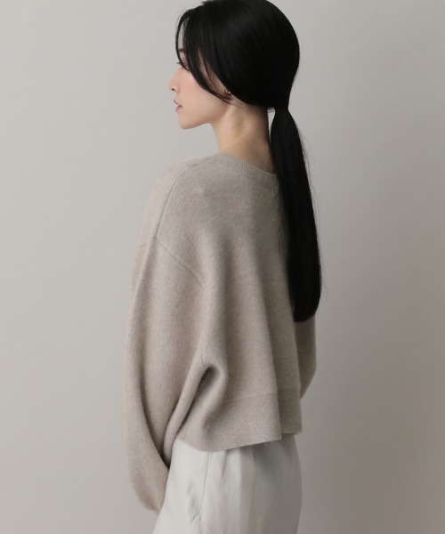 A part by（アパートバイ）の「CNラクーンコンクルーカーディガン（カーディガン/ボレロ・レディース・ブラウン/チャコールグレー/ブルー系その他5/ライトベージュ・FREE）」の22枚目の写真