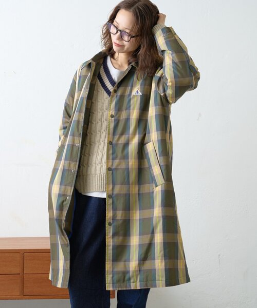 GEVACO（ゲバコ）の「【GEVACO】中綿ステンカラーロングコート（ステンカラーコート・レディース・カーキ/ブルー/ネイビー・LARGE/ONE SIZE）」の9枚目の写真