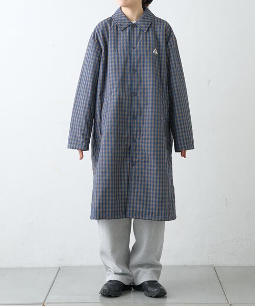 GEVACO（ゲバコ）の「【GEVACO】中綿ステンカラーロングコート（ステンカラーコート・レディース・カーキ/ブルー/ネイビー・LARGE/ONE SIZE）」の13枚目の写真