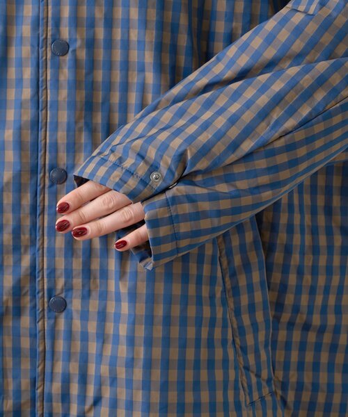 GEVACO（ゲバコ）の「【GEVACO】中綿ステンカラーロングコート（ステンカラーコート・レディース・カーキ/ブルー/ネイビー・LARGE/ONE SIZE）」の18枚目の写真