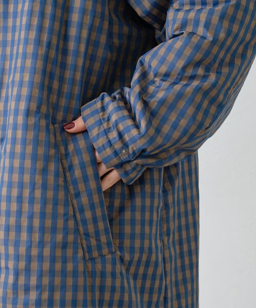 GEVACO（ゲバコ）の「【GEVACO】中綿ステンカラーロングコート（ステンカラーコート・レディース・カーキ/ブルー/ネイビー・LARGE/ONE SIZE）」の19枚目の写真