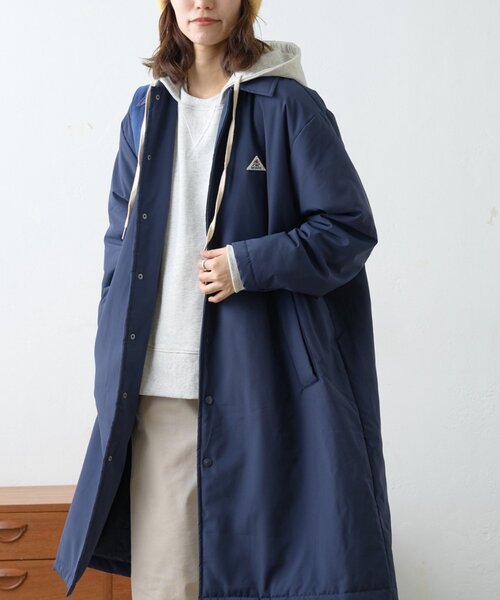 セール】【GEVACO】中綿ステンカラーロングコート（ステンカラーコート