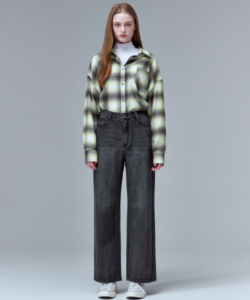 MALOUPE（マロップ）の「4119 裏起毛オーバーサイズチェックシャツ（イエロー）（シャツ/ブラウス・レディース・イエロー・FREE）」の9枚目の写真