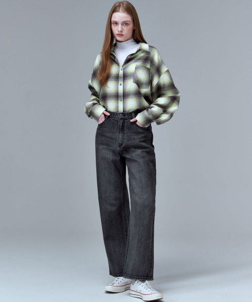 MALOUPE（マロップ）の「4119 裏起毛オーバーサイズチェックシャツ（イエロー）（シャツ/ブラウス・レディース・イエロー・FREE）」の10枚目の写真