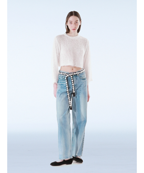THE BALLON(ザバロン)の「SHINING DENIM PANTS - BLUE(デニムパンツ・レディース・その他・MEDIUM/SMALL)」の1枚目の写真