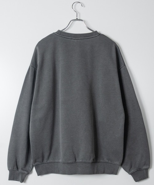 THRASHER(スラッシャー)の「【at】〔THRASHER/スラッシャー〕ダメージデニムアップリケ ピグメント クルーネックスウェット(スウェット・メンズ・チャコールグレー/ブラウン/ピンク/グレー・MEDIUM/LARGE)」の12枚目の写真