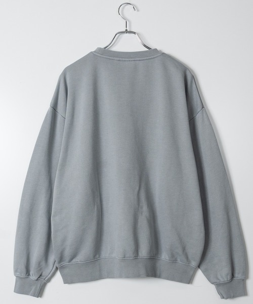 THRASHER(スラッシャー)の「【at】〔THRASHER/スラッシャー〕ダメージデニムアップリケ ピグメント クルーネックスウェット(スウェット・メンズ・チャコールグレー/ブラウン/ピンク/グレー・MEDIUM/LARGE)」の13枚目の写真